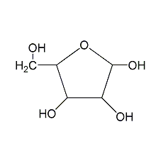 D(-)-ribose structural formula