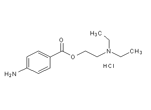 Procaine hydrochloride structural formula