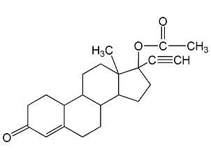 Norethisterone acetate structural formula