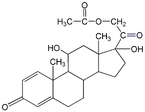 Prednisolone acetate structural formula